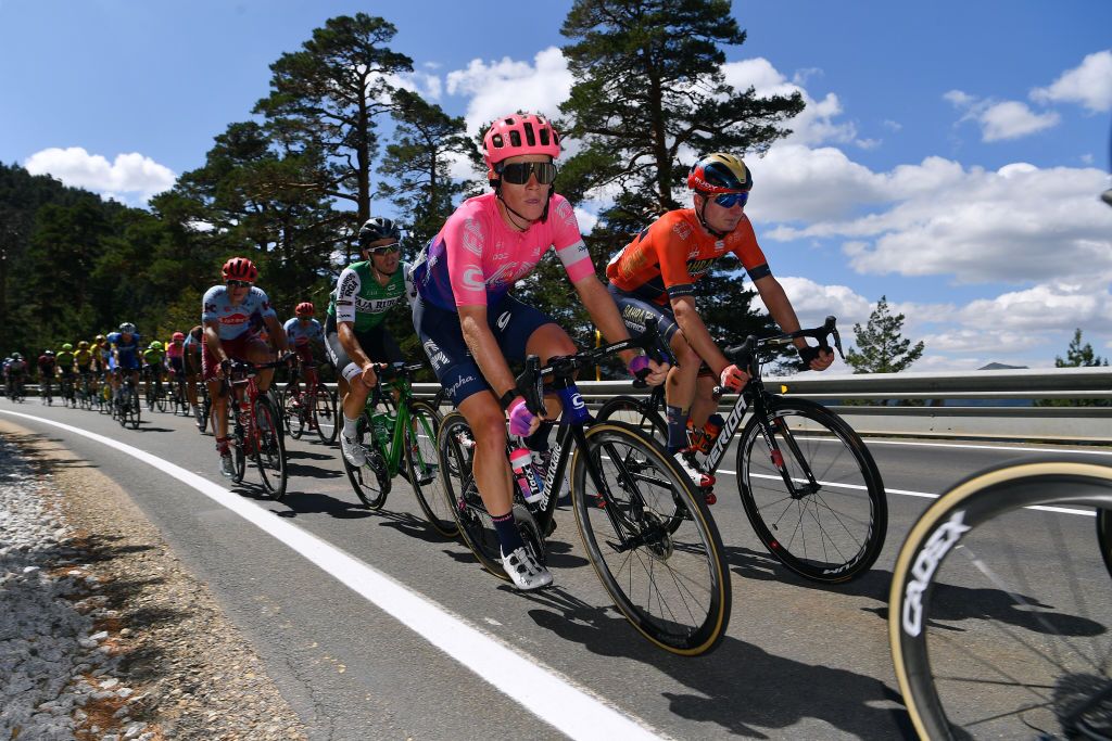 Lawson Craddock (EF Education First) in the peloton on stage 18
