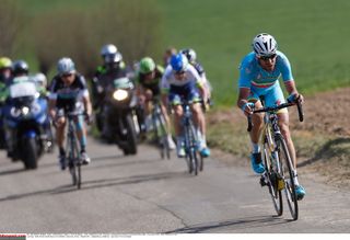 Vincenzo Nibali (Astana) on the attack