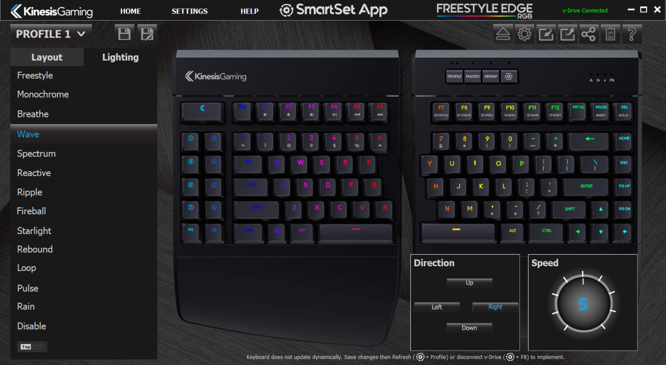 Kinesis Gaming SmartSet app for ergonomic gaming keyboards