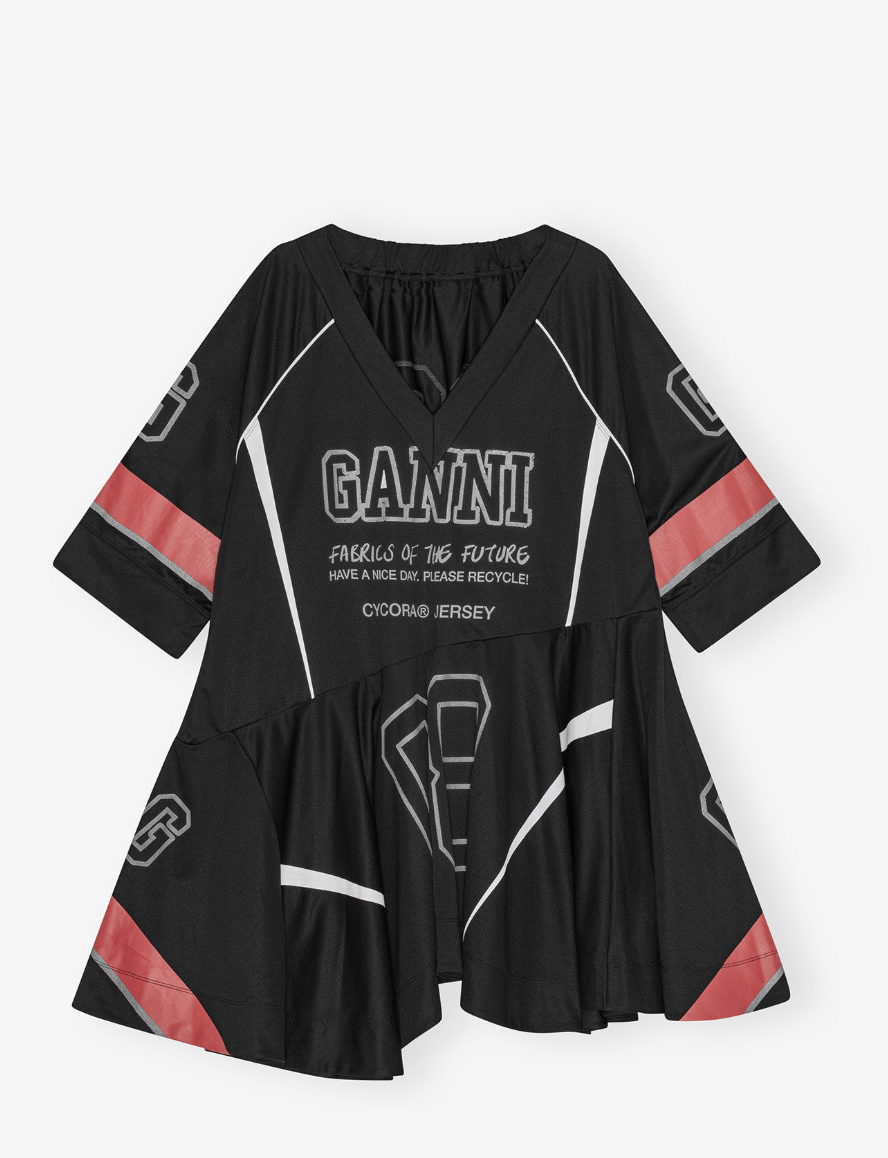 Ganni, Black League Oversized Mini Dress