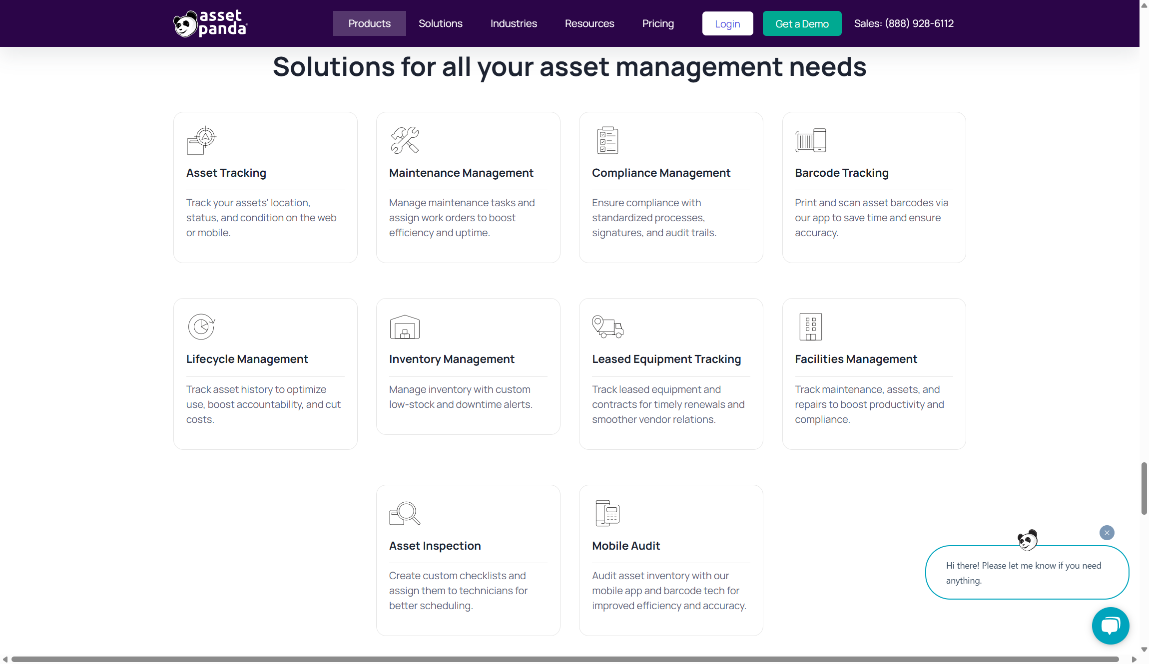 Asset Panda features