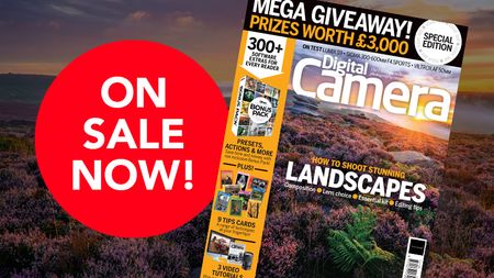 Front cover of issue 300 (November 2025) of Digital Camera magazine and a red blob that reads 'On sale now!'