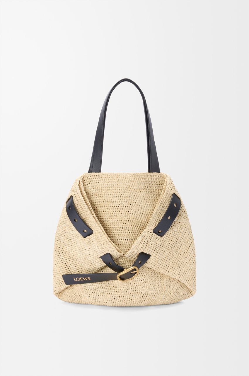 Loewe, Medium Punch Hole Shopper in Raffia