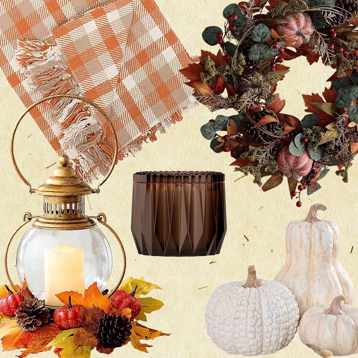 Collage Image of Fall Home Decor from QVC