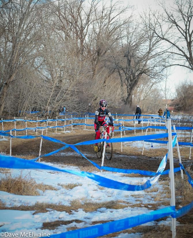 Seamus Keller (Boulder Junior Cycling) on the back side of the course