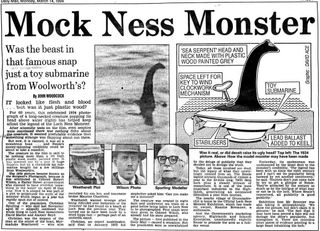 In 1994, The Daily Mail published this account, revealing that the famous photo was an elaborate hoax.