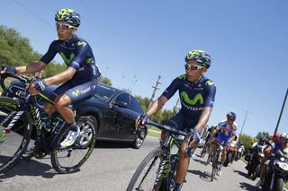 Dayer and Nairo Quintana in action during Stage 2 of the 2015 Tour de San Luis from La Punta - Mirador del Potrero