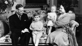 King George VI and Queen Elizabeth with Prince Charles and Princess Anne