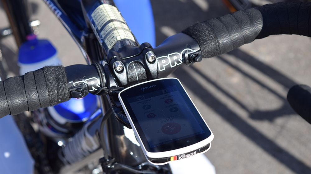 Iljo Keisse had his handlebars specced for the cobbles with satellite shifters on the top of the bars