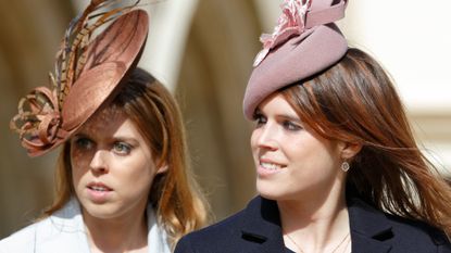 Princess Beatrice can't wear some of the Queen's jewels but Princess Eugenie can; seen here attending the traditional Easter Sunday church service
