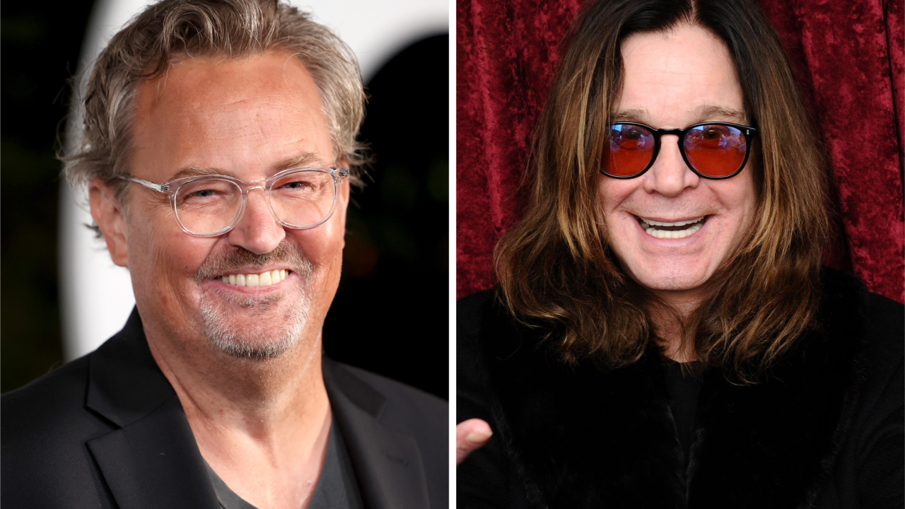 Matthew Perry in 2022 and Ozzy Osbourne in 2014