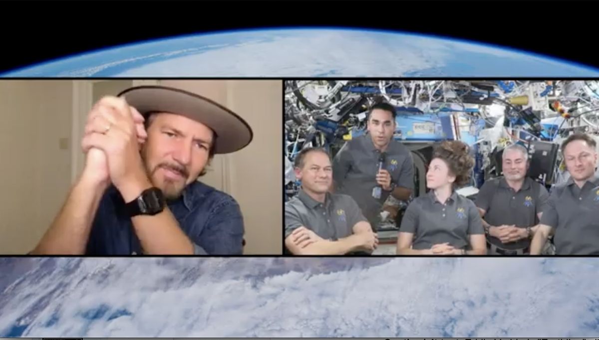 Pearl Jam’s Eddie Vedder calls astronauts on space station for Earth Day chat (video)