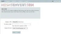 Website screenshot of Meshconvert
