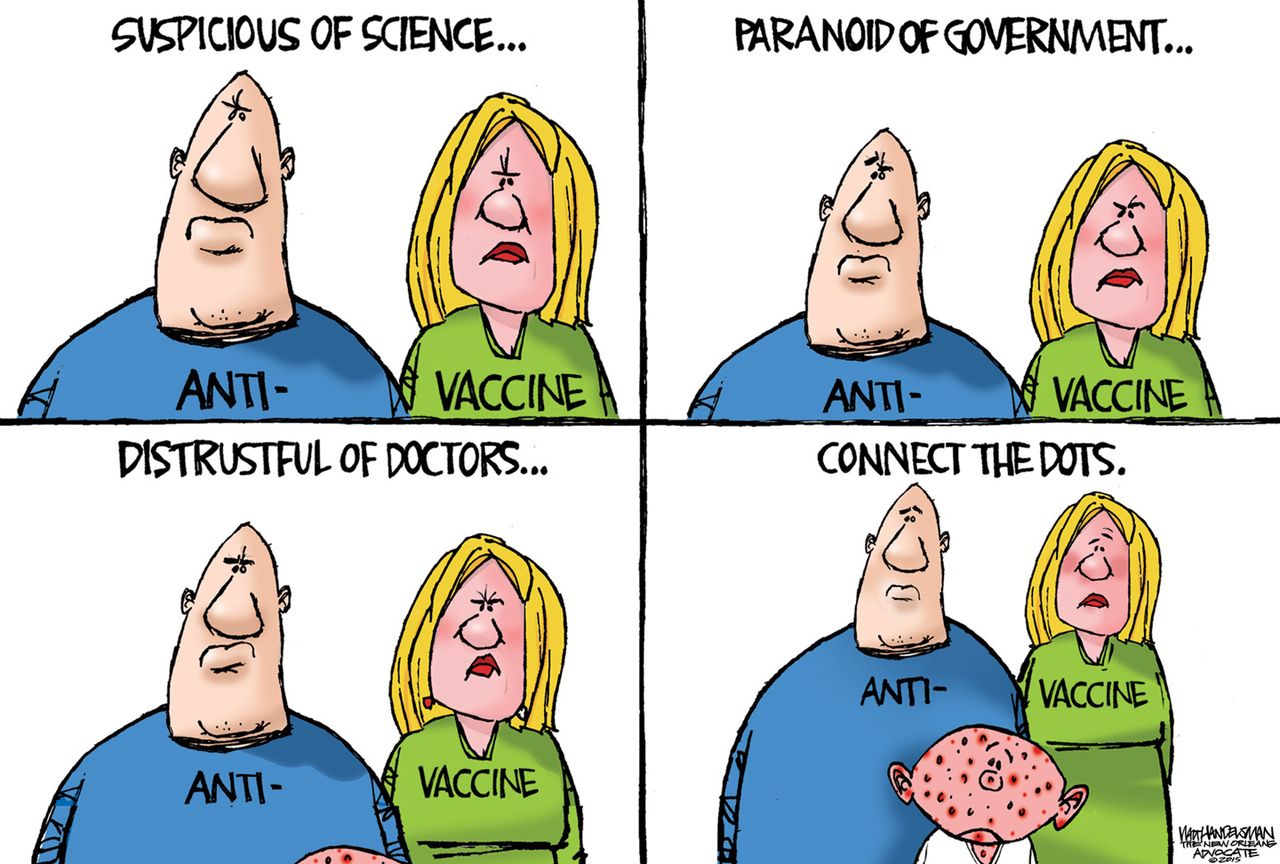 Editorial cartoon U.S. Health vaccinations