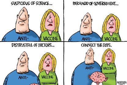 Editorial cartoon U.S. Health vaccinations