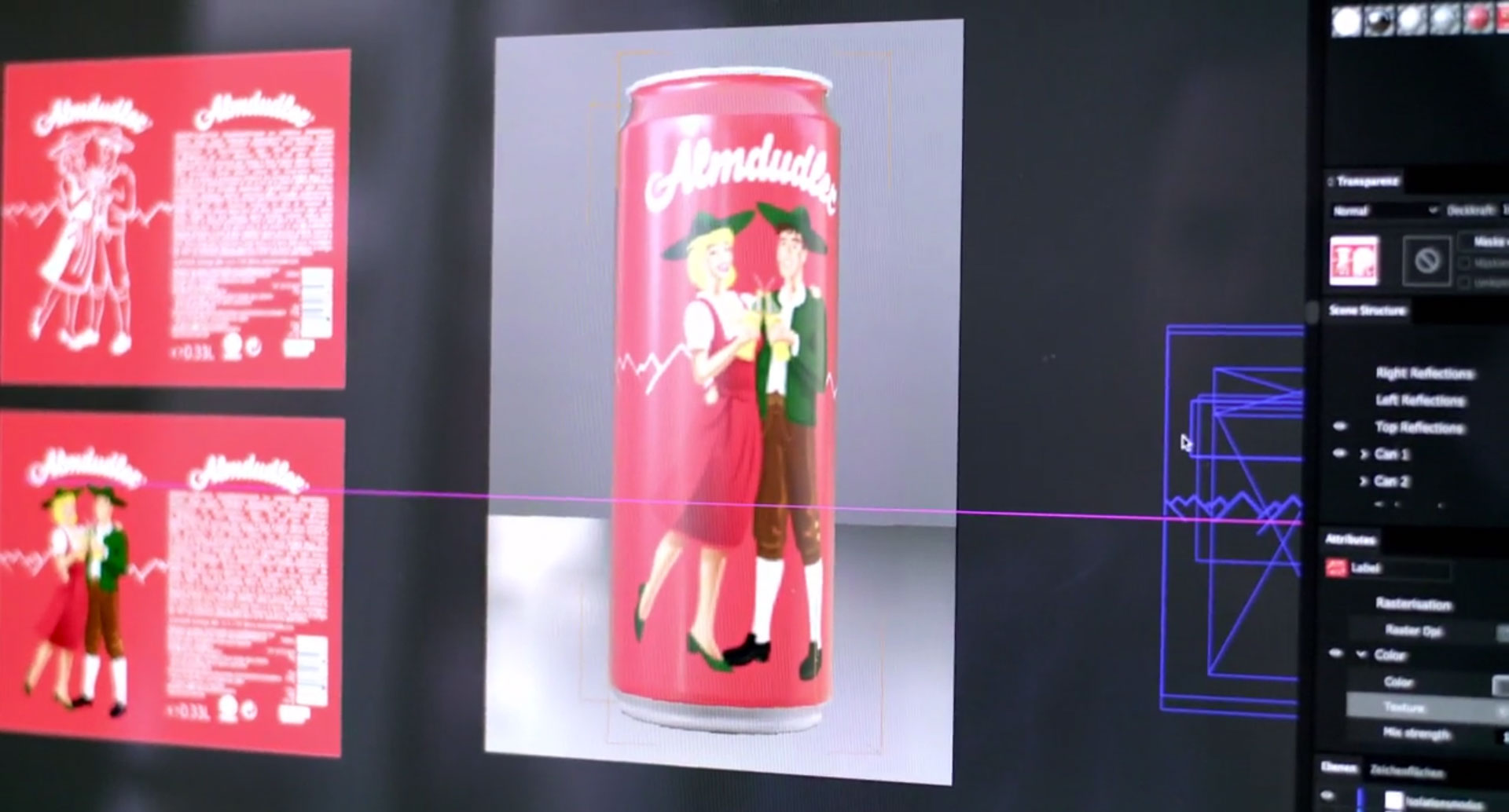 The tool makes it easy to imagine how 3D products, like packaging, could look