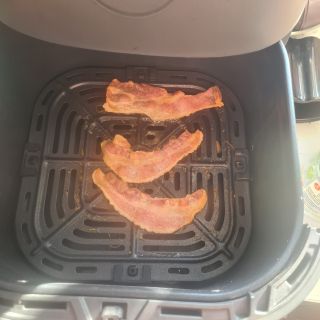 Bacon fried in the Cosori Air Fryer