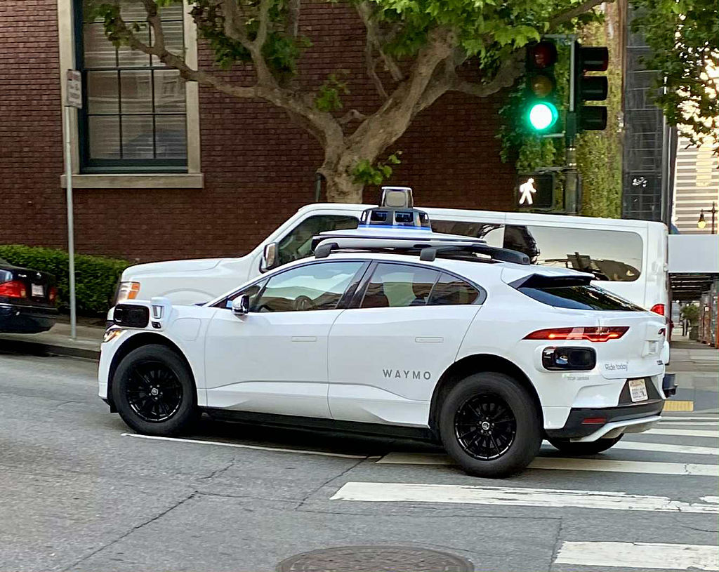 Waymo driverless car on the streets in San Francisco, California
