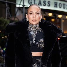 Jennifer Lopez attends the "Othello" opening night at the Barrymore Theater in Midtown on March 23, 2025 in New York City.