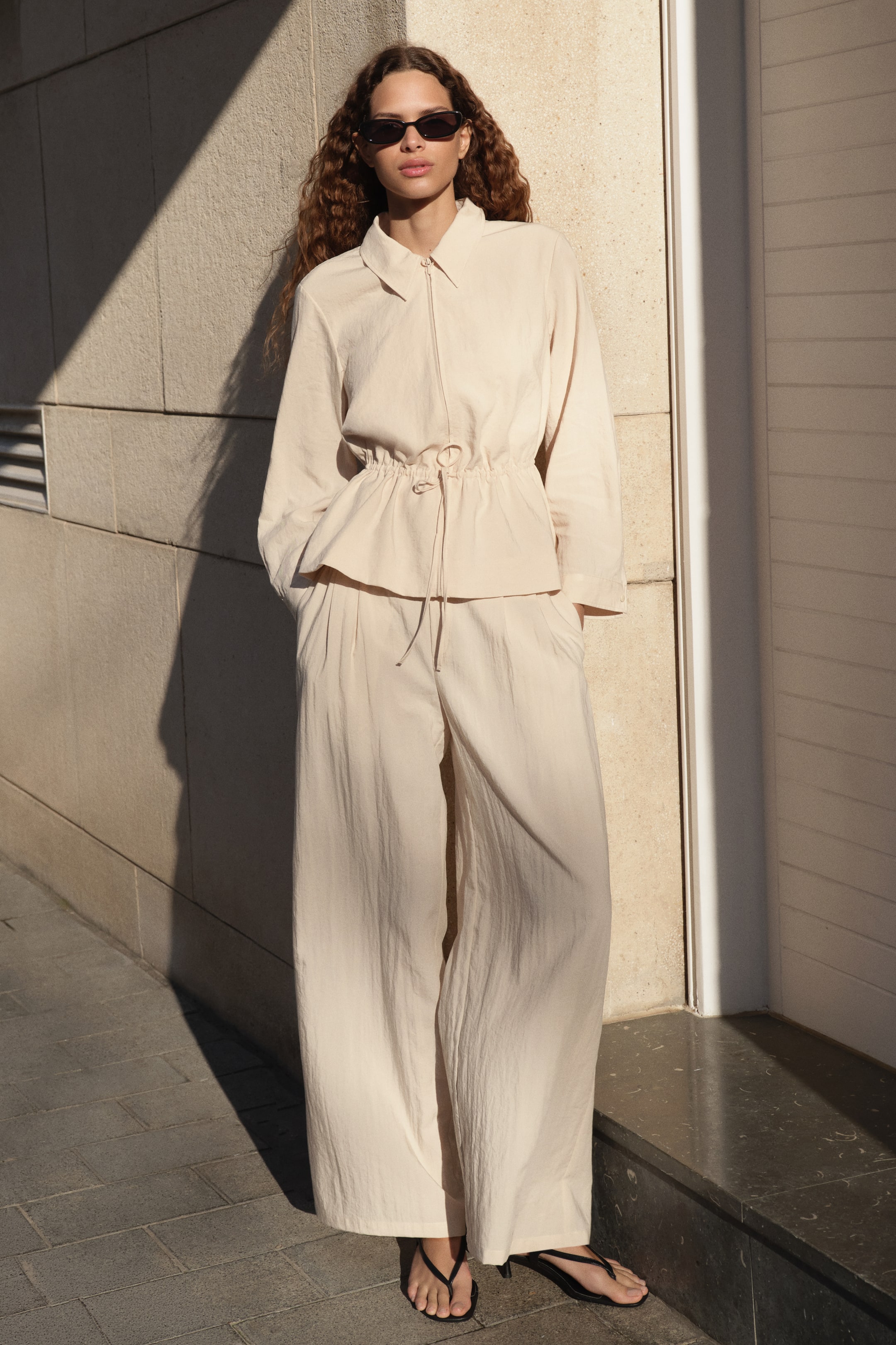 Wide Drawstring Trousers