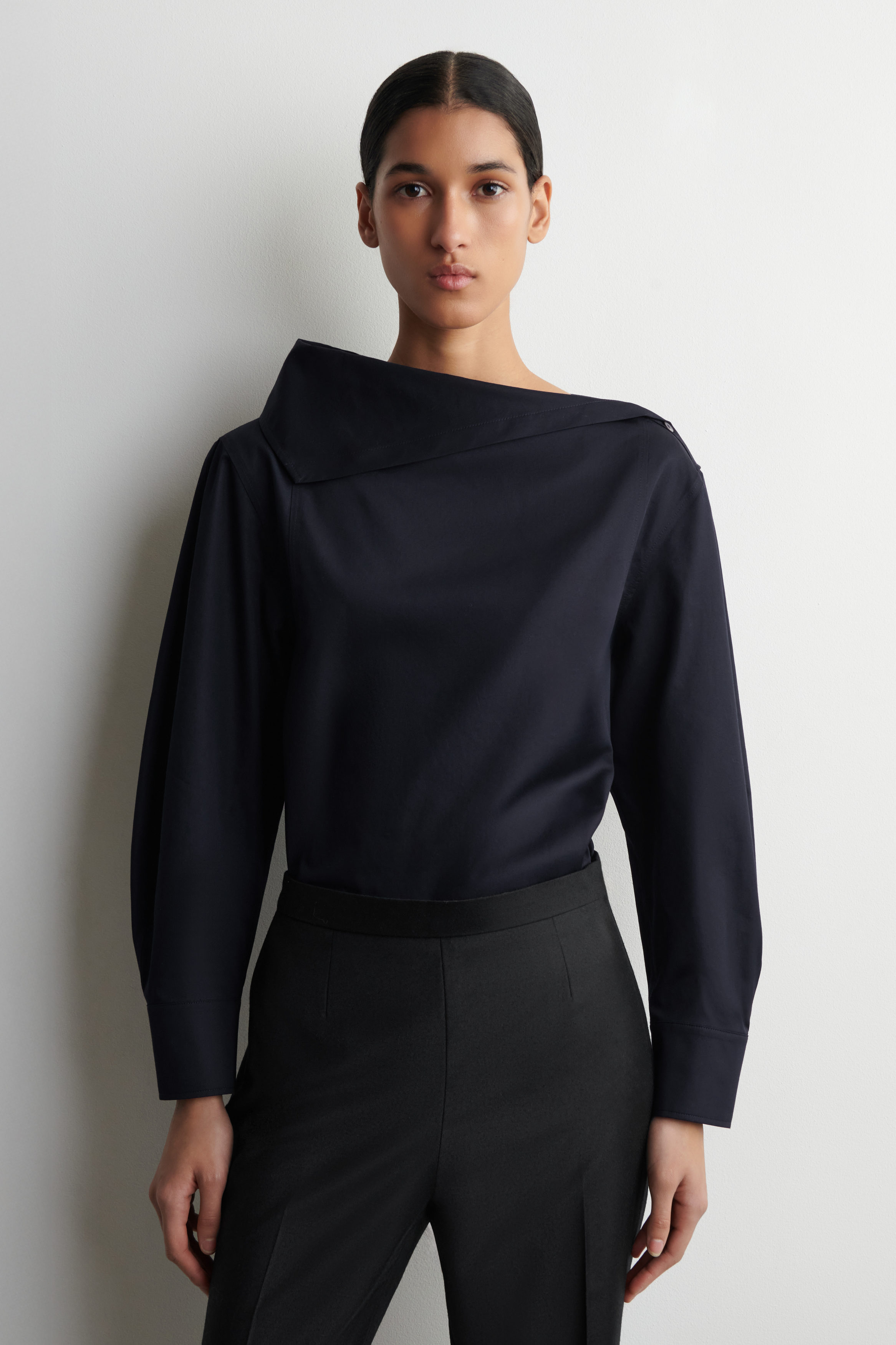 Asymmetric Cotton Blouse