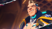 A close up of the newest tank hero Hazard.
