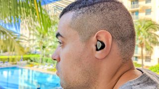Jabra Connect 5T worn by reviewer