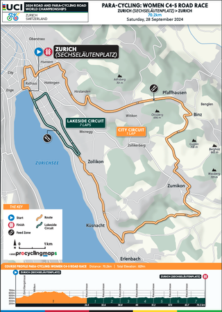 Para-cycling race route