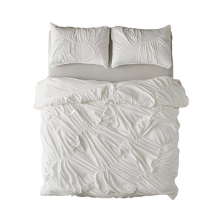 Wiggle pattern white bedding set