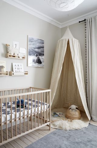 A canopy makes a nice addition to a child's room
