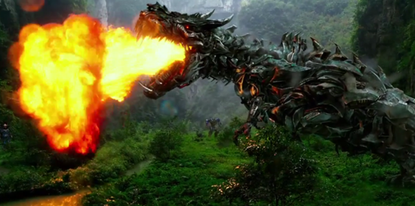 There's a fire-breathing robot dinosaur in the new Transformers trailer