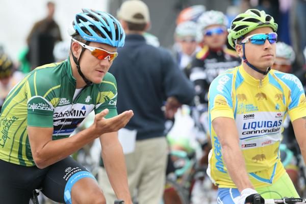 Second place Heinrich Haussler is called up with GC leader Peter Sagan.