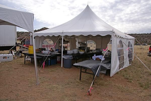 The mess tent was a welcome sight after a hard lap.