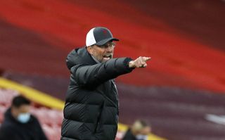 Liverpool manager Jurgen Klopp points on the touchline