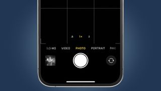 An iPhone showing the iPhone camera timer menu