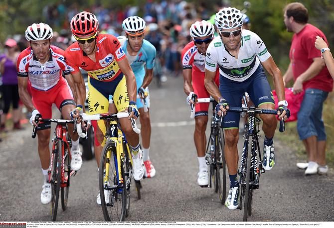 Alberto Contador (Tinkoff-Saxo) and Alejandro Valverde (Movistar)