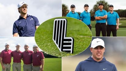 Thomas Detry, the Korean GC team, the Ripper GC team, Brooks Koepka and a LIV Golf logo centered