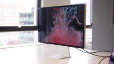 The Apple Studio Display on a surface