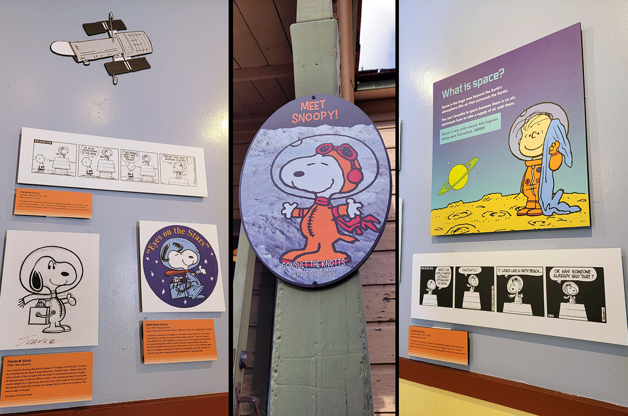 "To the Moon: Snoopy Soars with NASA" is open at Knott's Berry Farm in Buena Park, California through Feb. 26, 2023.