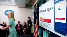 White House press secretary Karoline Leavitt promotes "self-deportation"