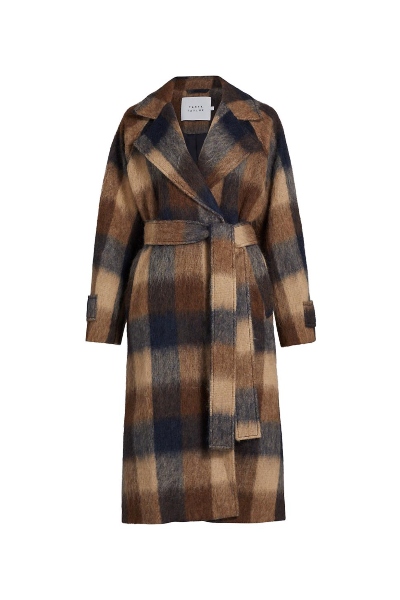 Tanya Taylor Randi Wool-Blend Checkered Coat