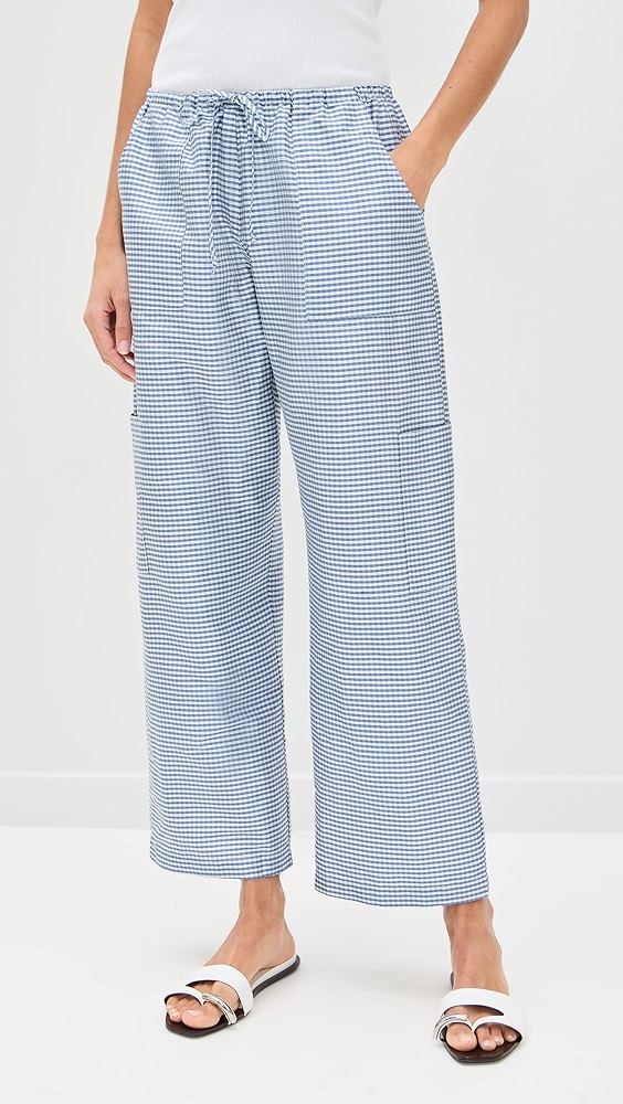 Donni. the Silk Taffeta Drawstring Cargo Pants