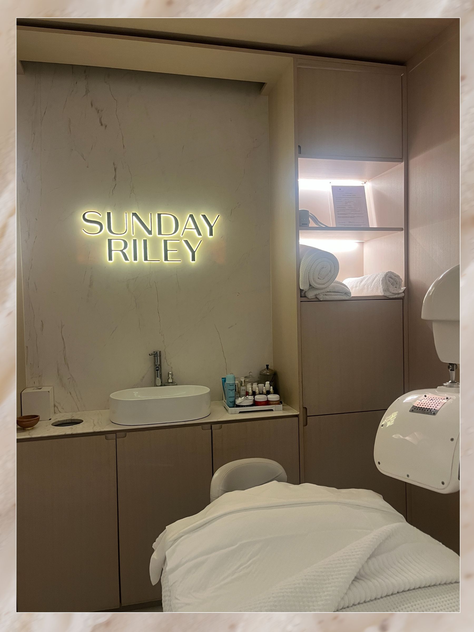 The Sunday Riley treatment room at hershesons