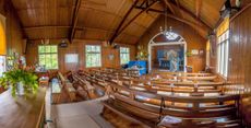 Inside the Church of St Mary the Virgin at Low Newton, Northumberland.