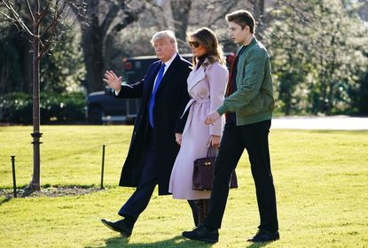 President Trump First Lady Melania Trump and their son Barron