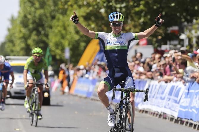 A happy Simon Clarke nets the stage win and his first win of 2014