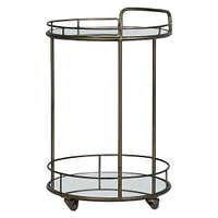 Pimlico Antique Brass Drinks Trolley | £150 at Dunelm