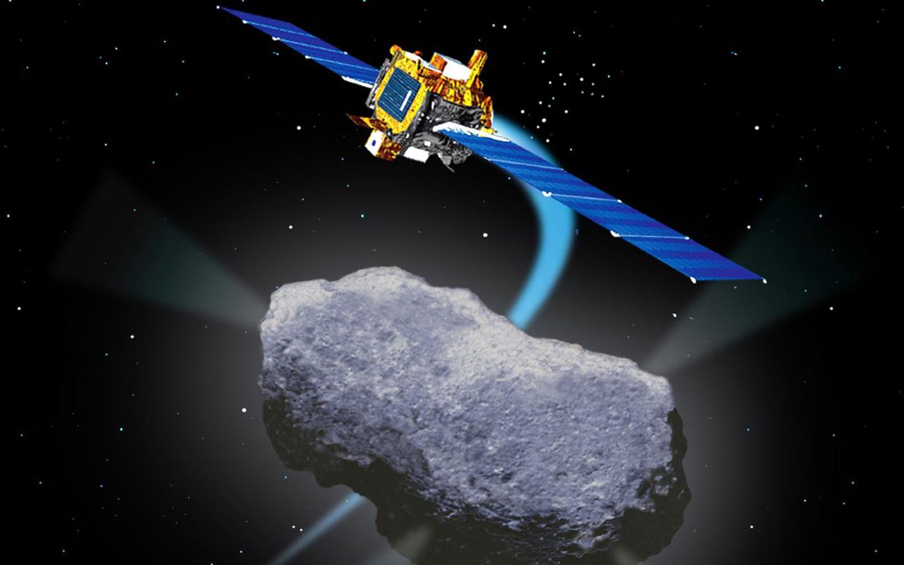An artist's depiction of the Deep Space 1 spacecraft.