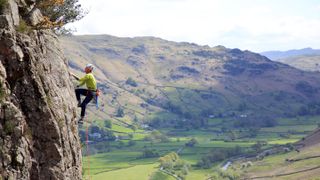 Person climbing in the Lake District at Arc'teryx Climbing Academy