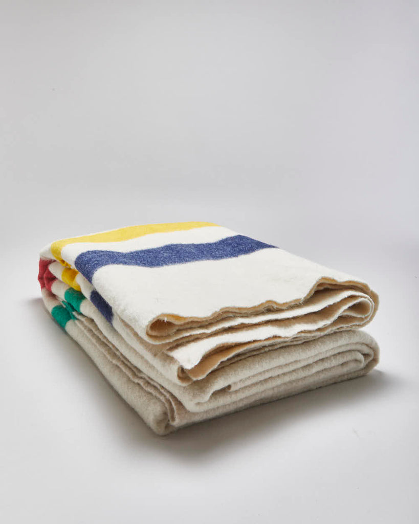 Vintage Hudson's Bay Six Point Wool Blanket